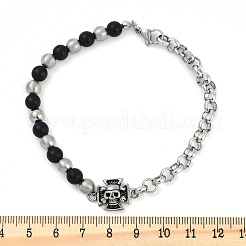 304 Stainless Steel Skull Link Bracelets&nbsp;BJEW-F486-03P