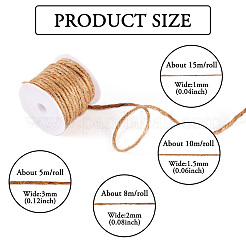 4 Rolls 4 Styles Jute Cord&nbsp;OCOR-TA0002-88