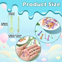 アクリルパーツ  スプーン  ミックスカラー  24.5x6.5x3mm  穴：1.2mm&nbsp;MACR-CJC0006-17