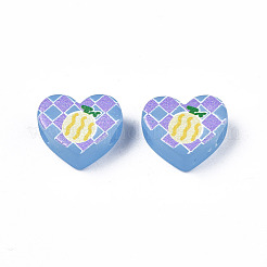 Autumn Theme Transparent Printed Acrylic European Beads&nbsp;LS-MACR-XCP0001-26A