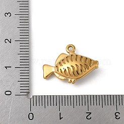 304ステンレススチールエナメルペンダント  ゴールドカラー  魚  カラフル  15x20x6mm  穴：1.4mm&nbsp;STAS-Z153-09G-03