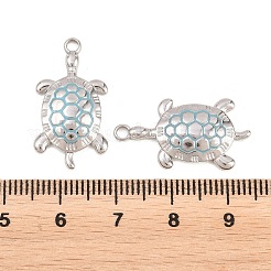 304ステンレススチールエナメルペンダント  カメのチャーム  ステンレス鋼色  25x13.5x3mm  穴：1.5mm&nbsp;STAS-K293-25P