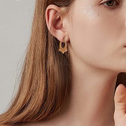 Brass Wire Wrapped Chunky Hoop Earrings for Women&nbsp;JE914A