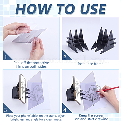 Plastic Drawing Tracing Board with Stand&nbsp;AJEW-WH0709-518