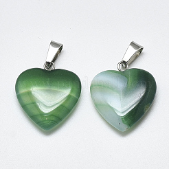 Natural Banded Agate/Striped Agate Pendants&nbsp;G-T122-24C