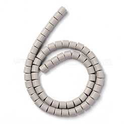 手作り樹脂粘土ビーズ連売り  コラム  濃いグレー  6.5x6mm  穴：1.2mm  約61個/連  15.75インチ（40cm）&nbsp;CLAY-ZX006-01-201
