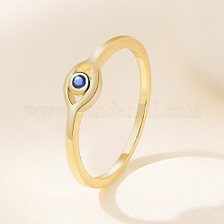 Evil Eye 925 Sterling Silver Micro Pave Cubic Zirconia Finger Rings for Women&nbsp;FS-WG42376-06