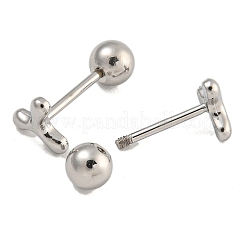 304ステンレススチール軟骨ピアス  ステンレス鋼色  三角形  5x5.5mm&nbsp;EJEW-B066-01A-P