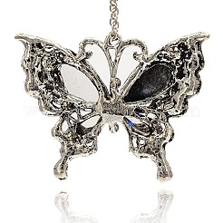 Butterfly Alloy Acrylic Rhinestone Big Pendants&nbsp;PALLOY-J196-02AS