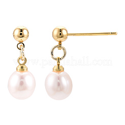 Natural Pearl Teardrop Dangle Stud Earrings&nbsp;PEAR-N020-06H