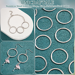 304ステンレススチールリンクリング  リング  ステンレス鋼色  25x1mm  22mm内径  80個/箱&nbsp;STAS-UN0002-68P