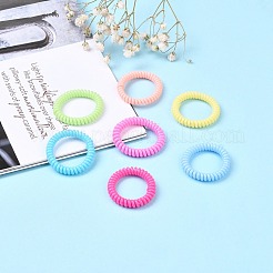 ぐるぐるスプリングゴムヘアゴム  ポニーテールホルダー  ミックスカラー  19~23mm&nbsp;X-OHAR-Q044-21