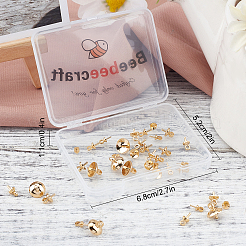 40個 4スタイル 真鍮カップ パール ペグ ベイル ピン ペンダント  片穴パーツ用  24KGP本金メッキ  7~8.5x2.5~8mm  穴：1.6~2mm  ピン：1mm  10個/スタイル&nbsp;FIND-BBC0001-13G