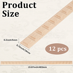 Wood Carving Waistline Edge Strips for Living Room Background Wall Decorative&nbsp;AJEW-GF0013-86C