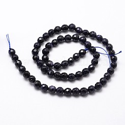 Synthetic Blue Goldstone Beads Strands&nbsp;X-G-D840-14-4mm