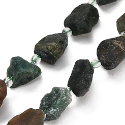 天然石インディアン瑪瑙ビーズ連売り  生のラフ  ナゲット  シードビーズで  13~23x12~16x6~13mm  穴：1mm  約11~13個/連  7.44''（18.9cm）〜7.99''（20.3cm）&nbsp;GG-CBA0B77-A10-03