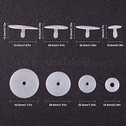 プラスチック人形の関節  DIY人形工芸用の人形アクセサリー  透明  19.5~42.5x18~18.5mm  50セット&nbsp;DIY-PH0025-85-WH