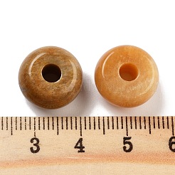 天然レッドアベンチュリンヨーロッパビーズ  大穴ロンデルビーズ  14~14.5x7.7~8.3mm  穴：4mm&nbsp;G-C134-04G