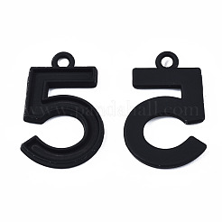 スプレープリント合金ペンダント  カドミウムフリー＆鉛フリー  数5  ブラック  22.5x14.5x2mm  穴：2mm&nbsp;PALLOY-S132-247-RS