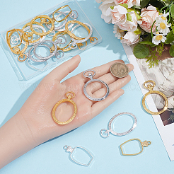 24Pcs 6 Styles Alloy Open Back Bezel Pendants&nbsp;FIND-SP0006-06