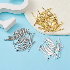 90Pcs 3 Colors Brass Tube Beads&nbsp;KK-YW0002-08A
