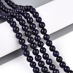 Dyed Natural Mashan Jade Round Beads Strands&nbsp;G-T139-6mm-67H