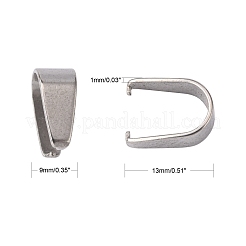 変色しにくい201ステンレススチール製スナップオンベイル  ステンレス鋼色  13x9x6mm  ピン：1.2mm&nbsp;STAS-Q006-1
