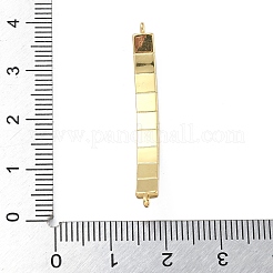 ラックメッキ真鍮エナメルイーブルアイコネクタチャーム  矩形リンク  18KGP本金メッキ  長持ちメッキ  カドミウムフリー＆鉛フリー  ミックスカラー  38x4x6mm  穴：1mmと1.2mm&nbsp;KK-A234-021G