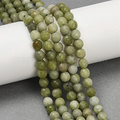天然台湾ヒスイのビーズ連売り  ラウンド  ファセット（128ファセット）  6mm  穴：1mm  約62個/連  14.88''（37.8センチメートル）&nbsp;G-K310-A23-6mm-01