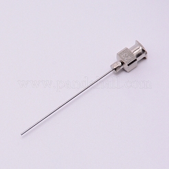 Stianless鋼の分配針  ステンレス鋼色  50x6x6mm  ピン：0.6mm  穴：0.36mmと4mm&nbsp;STAS-WH0022-11P-07