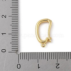 真鍮のツイスターの留め金  長持ちメッキ  鉛フリー＆カドミウムフリー  18KGP本金メッキ  16x9x3mm  穴：1mm&nbsp;KK-L245-38G