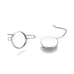 Tarnish Resistant 304 Stainless Steel Dangle Earrings&nbsp;STAS-E474-02B
