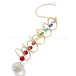 Spiral Alloy Hanging Ornaments&nbsp;HJEW-Q012-01B