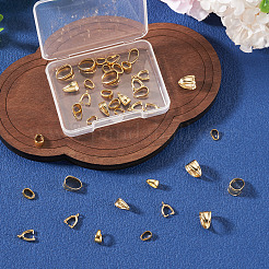40Pcs 5 Styles Brass Snap On Bails&nbsp;KK-TA0008-87