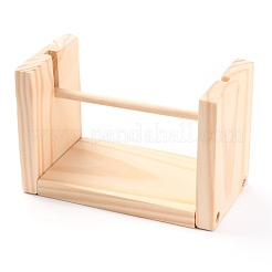 回転可能な木製の糸スピナー  スレッドホルダー  バリーウッド  20x10x13cm&nbsp;DIY-H146-01A