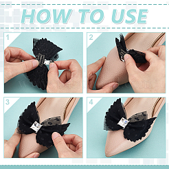 2Pcs Polyester Shoe Buckle Clips&nbsp;AJEW-GA0008-86B