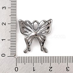 真鍮マイクロパヴェクリアキュービックジルコニアペンダント  蝶  ブラック  20x20x4.5mm  穴：1.5x4.5mm&nbsp;ZIRC-I067-03A-01