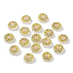 蓄光樹脂模造食品デコデンカボション  暗闇で光る  ドーナツ  淡いチソウ  8.5~9x4.5mm&nbsp;RESI-K036-27I