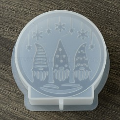 Diyのシリコーンキャンドル型  クリスマステーマの樹脂鋳造型  UVレジン用  エポキシ樹脂工芸品作り  ホワイト  78x77x26mm&nbsp;DIY-A055-02C