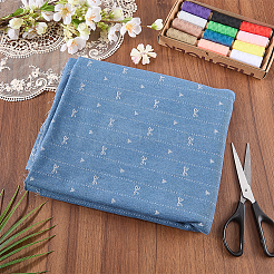 Bowknot Pattern Polycotton Fabrics&nbsp;DIY-WH0128-92