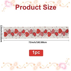 Heart Pattern Linen Tablecloth&nbsp;AJEW-WH20006-230