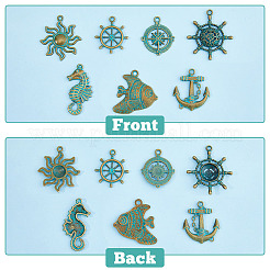 42Pcs 7 Styles Ocean Theme Alloy Pendants&nbsp;FIND-FH0006-32