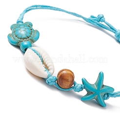 Adjustable Waxed Cotton Cord Braided Bracelets&nbsp;BJEW-JB04083