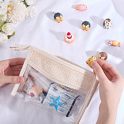 防水PVC収納バッグ3個  化粧品袋  女性用大容量旅行用収納バッグ  ビスク  13.5x18x6cm&nbsp;ABAG-BBC0001-23A