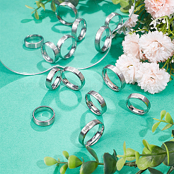 女性用ステンレススチール指輪 21個 7スタイル  ステンレス鋼色  内径：16~22mm  3個/スタイル&nbsp;RJEW-NB0001-05P