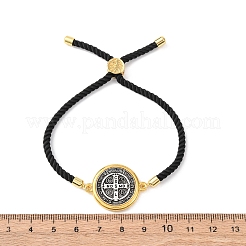 Alloy with Nylon Rope Slider Bracelets&nbsp;LS-BJEW-Z156-02G-02