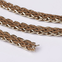 樹脂およびポリエステル編組コード  メタリックコード  カーキ  5x4mm  約50ヤード/ロール&nbsp;OCOR-F008-E09