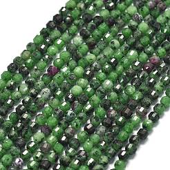 Natural Ruby in Zoisite Beads Strands&nbsp;G-A260-A49-01