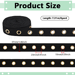 Cotton Herringbone Ribbons with Eyelet Rings&nbsp;OCOR-PH0005-36A-02