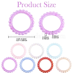 20Pcs UV Plating Opaque Acrylic Bead Frame&nbsp;PACR-YW0001-37